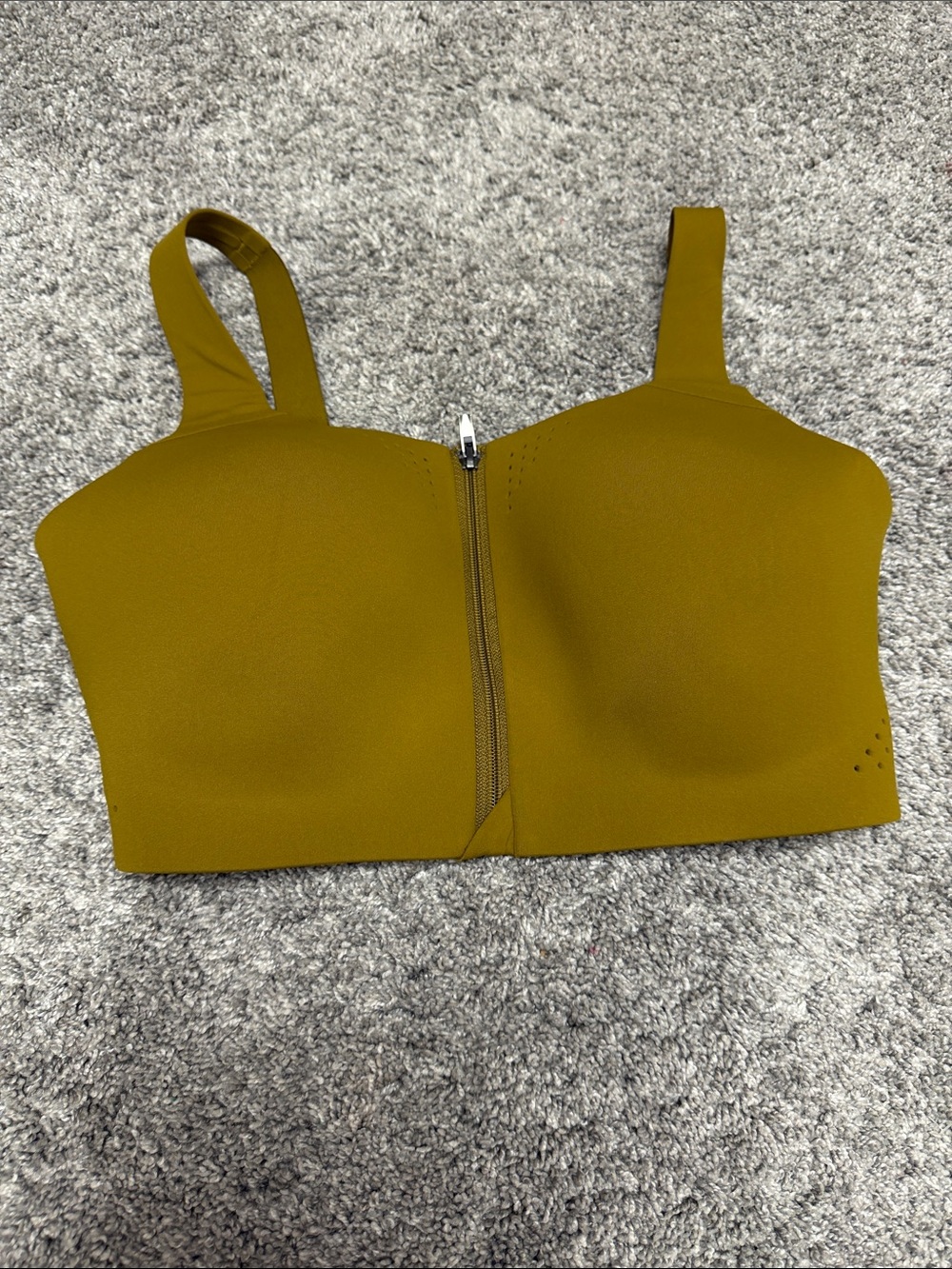 VSX Victoria secret Front-Zip Olive sports bra 34DDD